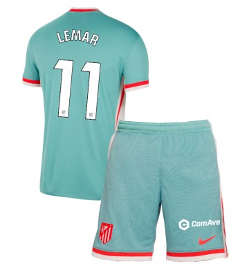 Atletico Madrid Thomas Lemar #11 Segunda Equipación Niños 2024-25 Manga Corta (+ Pantalones cortos)